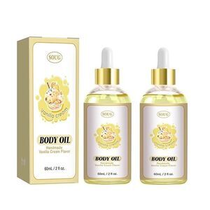 2PCS Body Juice Oil Vanilla Body Oil Vanilla Cake Body Oil Moisturizer Dry Skin